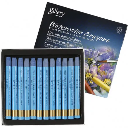 Gallery Akvarel, himmelblå (337), L: 9,3 cm, 12 stk./ 1 pk.