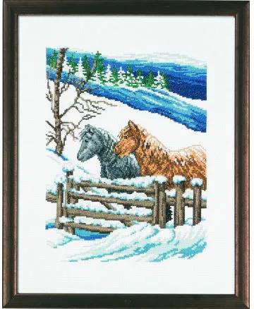 Permin Broderikit Billede Vinterfolden 29x37cm