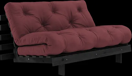 Karup Design Roots Sovasofa Med Roots Madras 140x200 Bordeaux/Sortlakeret